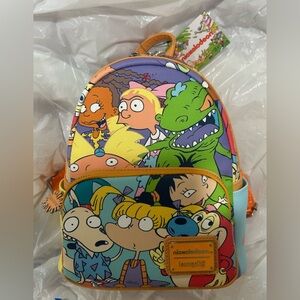 Loungefly Nickelodeon 90’s Cartoon Characters Mini Backpack. NWT